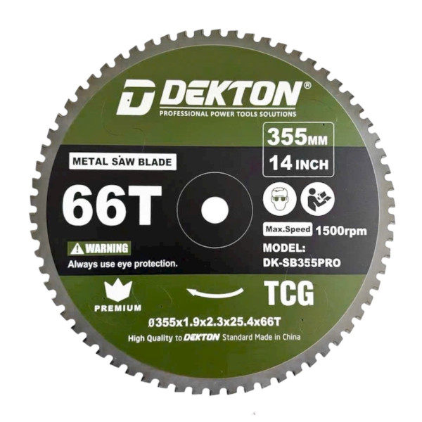 Lưỡi Cắt Hợp Kim Dekton 355mm 66R – DK-SB355PRO | Cắt Sắt Thép Chuyên Dụng