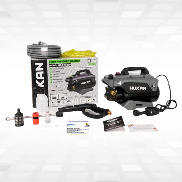 Máy xịt rửa xe áp cao HUKAN G2-RX3000 (GEN 2) - Công suất 3000W