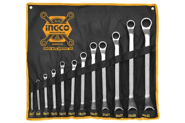 Bộ Cờ Lê Hai Vòng INGCO HKSPA3142 12 Chi Tiết (6–32mm) – Thép CR-V
