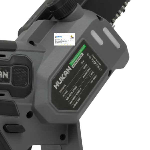 Máy cưa xích dùng pin HUKAN G2-CX10ih (GEN 2) - Lam 10 inch, Thân máy