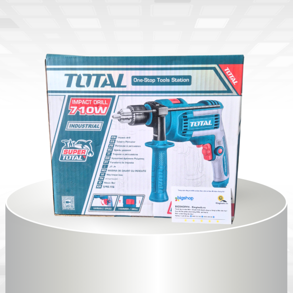 Máy Khoan Búa TOTAL TG1071366E (CS 710W, đầu kẹp 13mm)