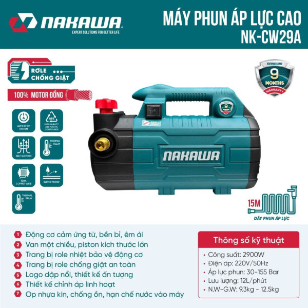 Máy phun áp lực NAKAWA NK-CW29A 