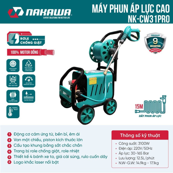 Máy phun áp lực NAKAWA NK-CW31PRO