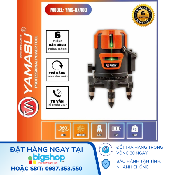 Máy Cân Bằng Laser 5 Tia Xanh Yamasu YMS-DX400