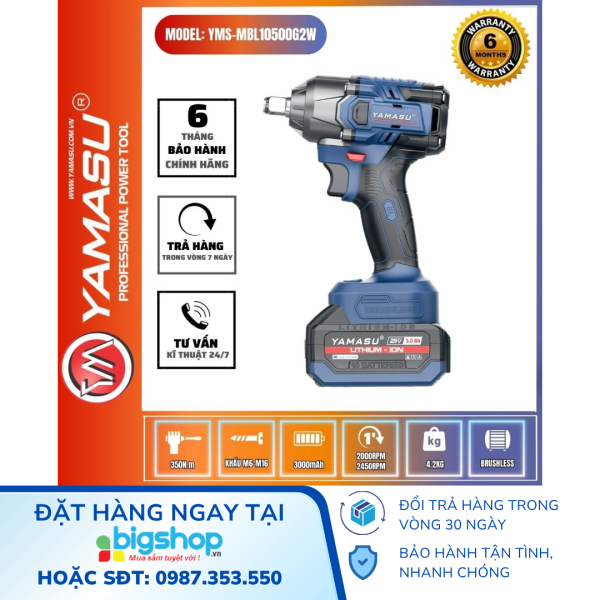 Máy Siết Ốc Pin 21V/3.0Ah YAMASU MBL10500G2W
