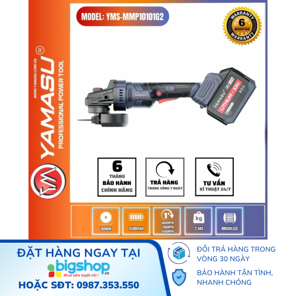 Máy mài cầm tay dùng pin 21V/4.5Ah Yamasu YMS-MMP10101G2W