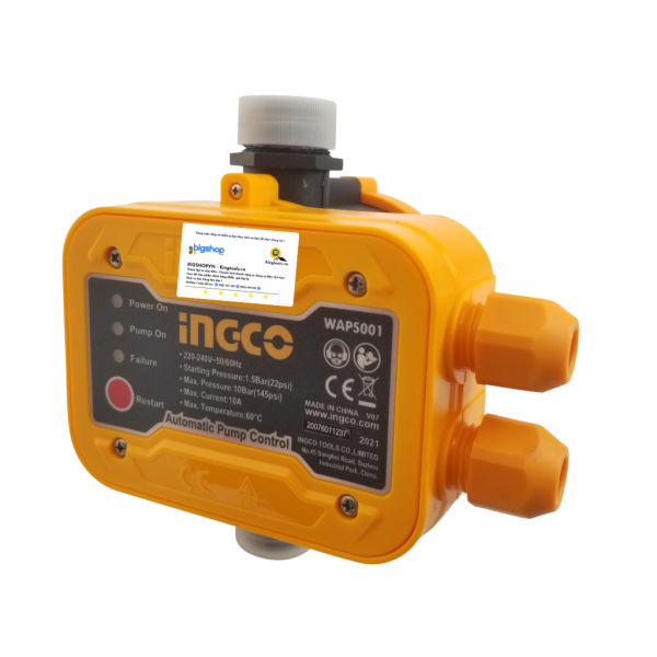 Máy Rờ Le Bơm Nước Tự Động Bằng Áp Suất INGCO WAPS001