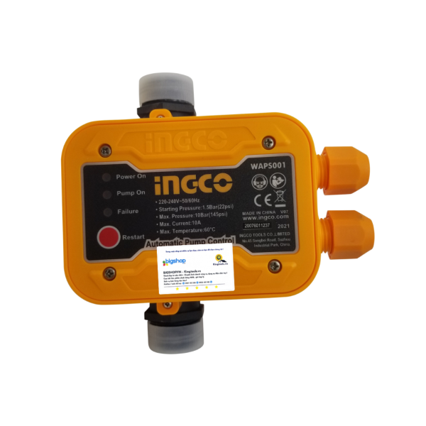 Máy Rờ Le Bơm Nước Tự Động Bằng Áp Suất INGCO WAPS001