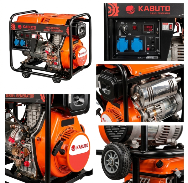 Tổ máy phát điện dầu trần 5.5kW KABUTO KBT7000DPro