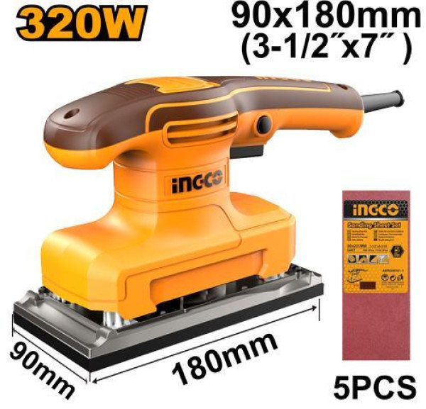 Máy chà nhám chữ nhật 320W 180x90mm Ingco FS3216