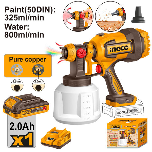 Máy phun sơn dùng pin 20V INGCO CSGLI20042