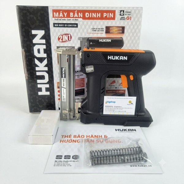 Súng bắn đinh pin 21V HUKAN G1-2IN1F30 (GEN 1) - Bắn gỗ