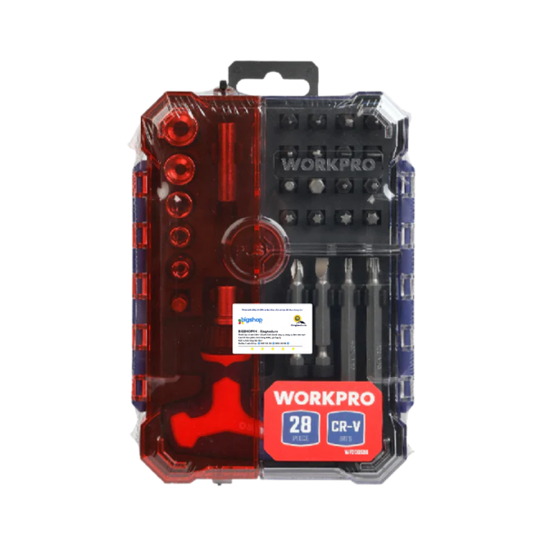 Bộ dụng cụ vặn vít 28 chi tiết Workpro WP200538