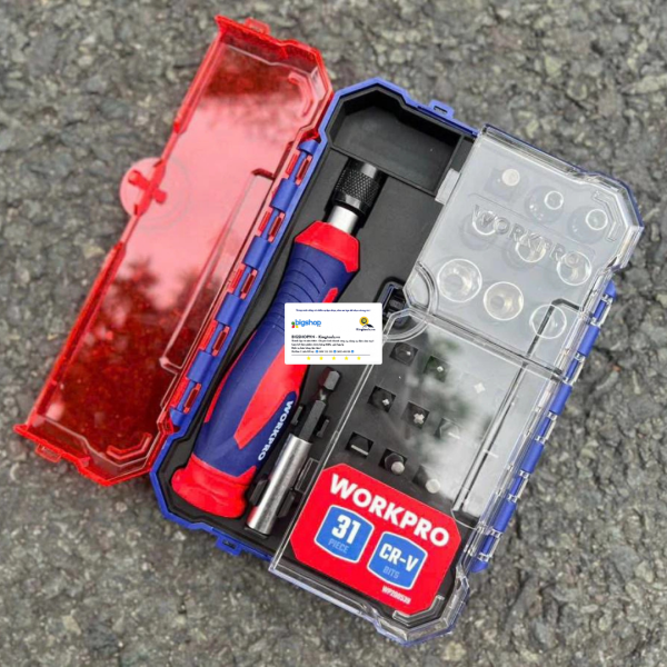 Bộ tua vít và đầu vặn 31 món Workpro WP200539