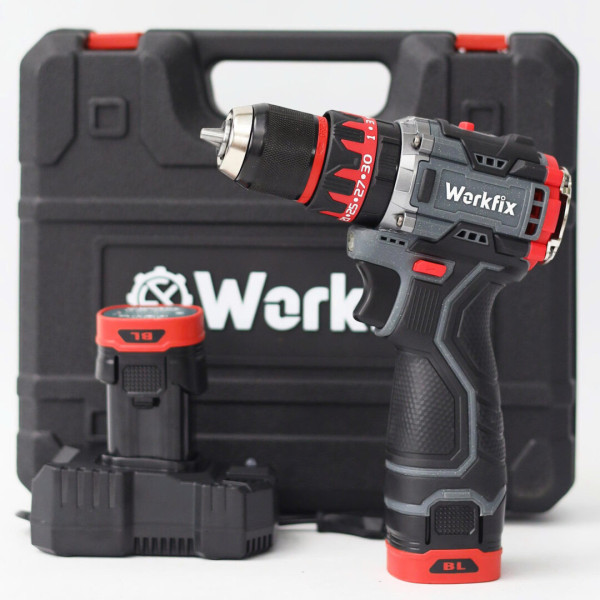 Máy khoan pin WORKFIX 16.8V WF-ID1610BL Auto lock – Khoan pin không chổi than – Tặng kèm bộ phụ kiện 24 chi tiết