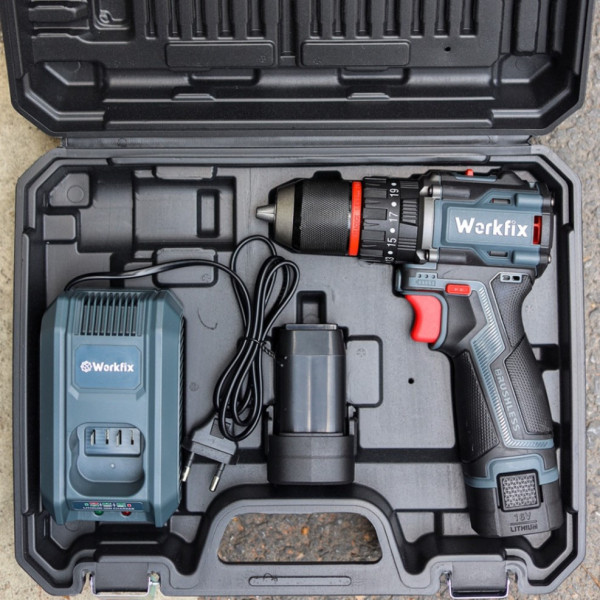  Máy khoan pin Workfix WF-ID1613BL Không Chổi Than – Đa năng Bắt vít – Khoan – Búa