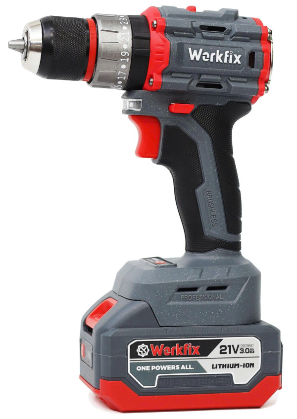 Máy Khoan WORKFIX WF-ID2110BL- Khoan Tường, Khoan Sắt, Gỗ, Bắt Vít- Không Chổi Than