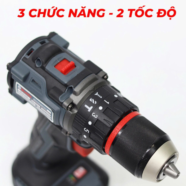 Máy khoan pin 13mm Workfix WF-ID1370BL Lực siết 70N.m Autolock Không chổi than – Bộ 2 Pin 10Cell – Chân pin phổ thông Makita