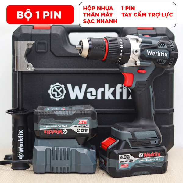 Máy Khoan Tường 13mm WORKFIX WF-ID1395BL – KHÔNG CHỔI THAN – Chuyên Khoan Tường, Khoan Rút Lõi, Bắt Vít