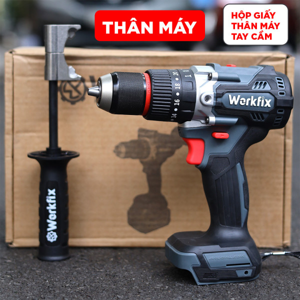 Máy Khoan Tường 13mm WORKFIX WF-ID1395BL – KHÔNG CHỔI THAN – Chuyên Khoan Tường, Khoan Rút Lõi, Bắt Vít