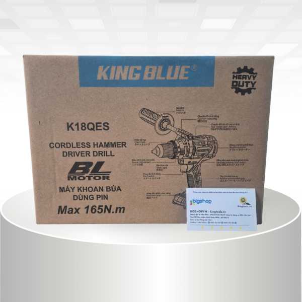 Máy Khoan 3 Chức Năng 18V KINGBLUE K18QES (Thân máy và mũi khoan)
