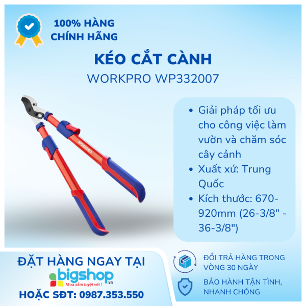Kéo cắt cành Workpro WP332007