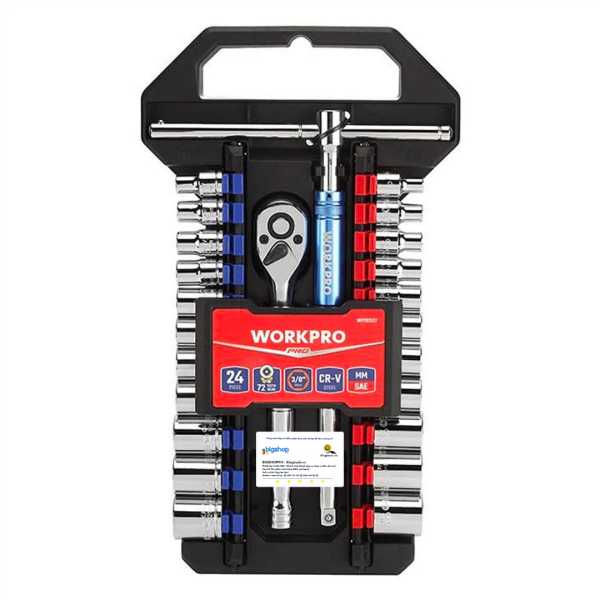 Bộ đầu cờ lê thay thế 24 món Workpro WP202553