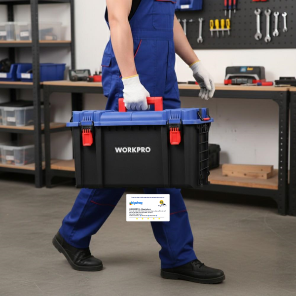 Hộp đựng dụng cụ bằng nhựa, có thể xếp chồng Workpro WP283031