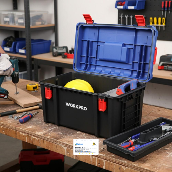 Hộp đựng dụng cụ bằng nhựa, có thể xếp chồng Workpro WP283031