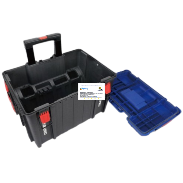 Hộp đựng dụng cụ bằng nhựa có bánh xe, có thể xếp chồng Workpro WP283032