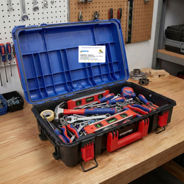 Hộp đựng dụng cụ bằng nhựa, có thể xếp chồng Workpro WP283030