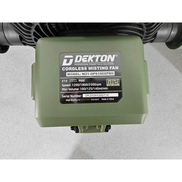 Quạt làm mát phun sương dùng pin 21V DEKTON M21-QPS190XPRO (Thân máy)
