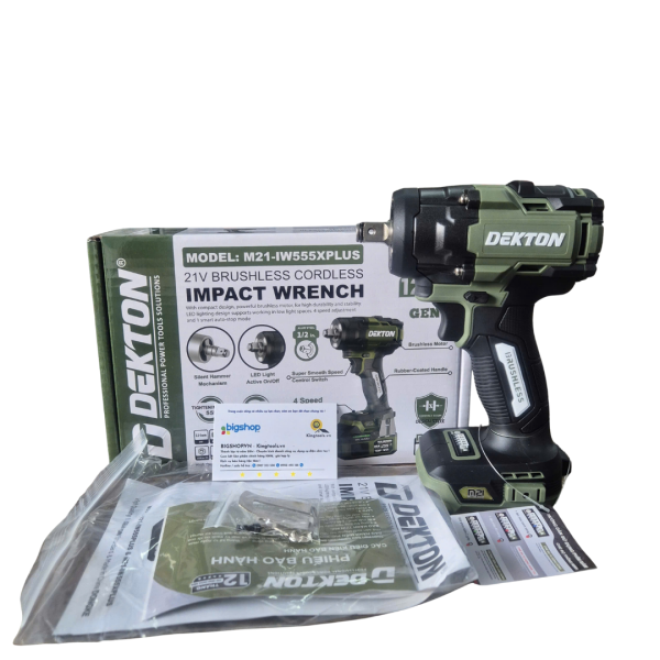 Máy siết bulong pin 21V DEKTON M21-IW555XPLUS (Thân máy)