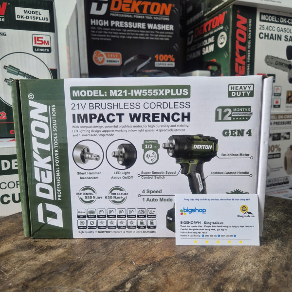 Máy siết bulong pin 21V DEKTON M21-IW555XPLUS (Thân máy)