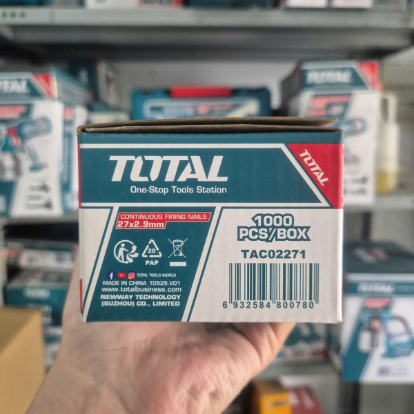 Bộ 10 pcs đinh bắn bê tông liên tục 27mm TOTAL TAC02271