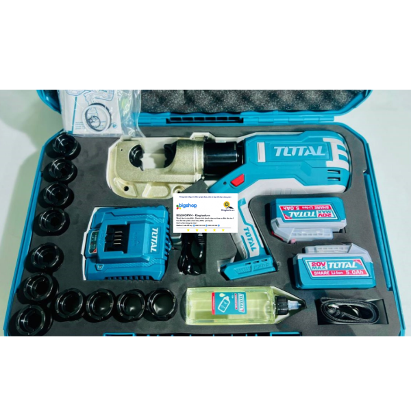 Máy ép cos thủy lực dùng pin Lithium 20V Total TCTLI2005