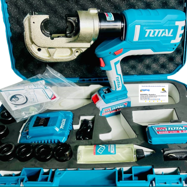 Máy ép cos thủy lực dùng pin Lithium 20V Total TCTLI2005