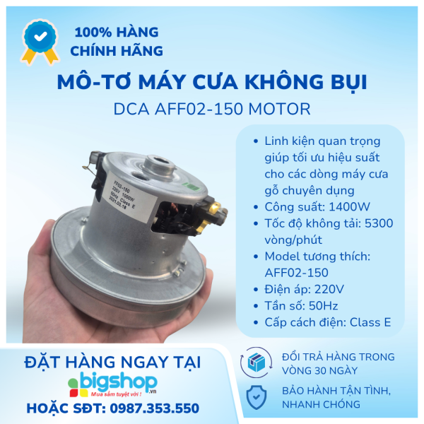 Mô-tơ máy cưa không bụi DCA AFF02-150 Motor 1400W
