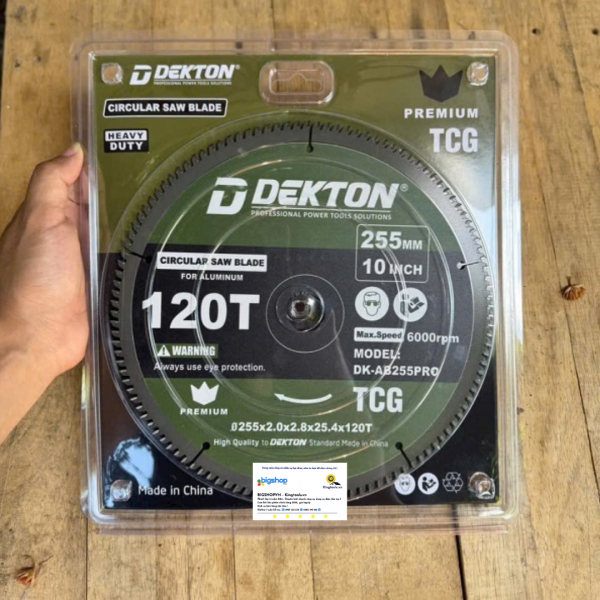 Lưỡi cắt nhôm 255mm, 120 răng DEKTON DK-AB255PRO