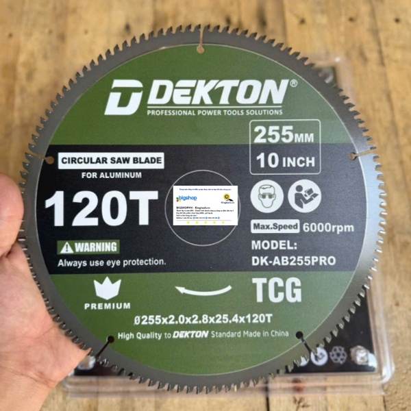 Lưỡi cắt nhôm 255mm, 120 răng DEKTON DK-AB255PRO