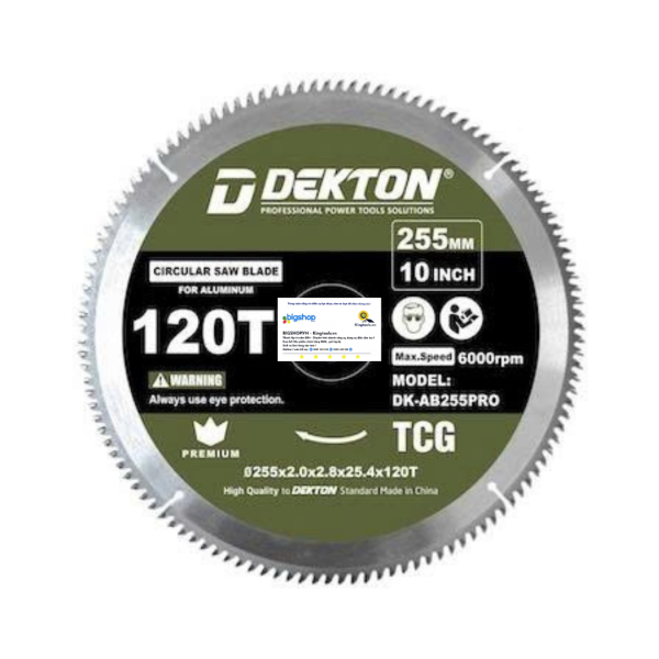 Lưỡi cắt nhôm 255mm, 120 răng DEKTON DK-AB255PRO