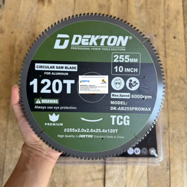 Lưỡi cắt nhôm 255mm, 120 răng DEKTON DK-AB255PROMAX
