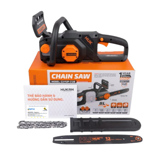 Máy cưa xích dùng pin 21V HUKAN G3-YUP-C12B (GEN 3, 12 inch) - Thân máy