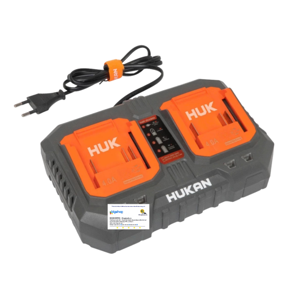 Bộ đôi sạc pin nhanh 4.0Ah HUKAN G3-HUK40X2 (GEN 3, có quạt tản nhiệt)