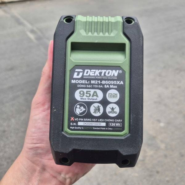 Pin 21V 6.0Ah Dekton M21-B6095XA – Dòng Xả Cao 95A
