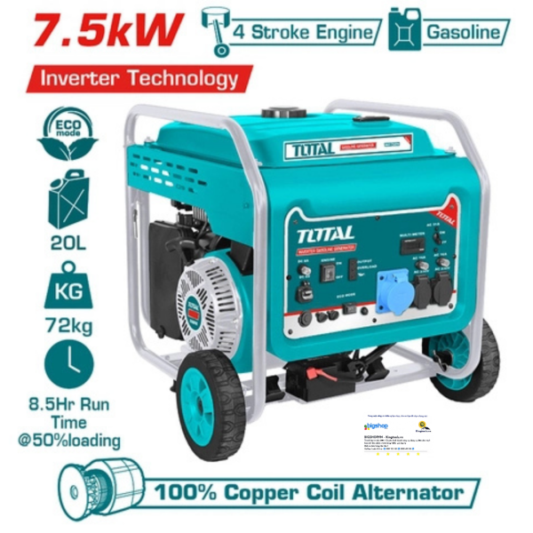 Tổ máy phát điện xăng biến tần 11kW TOTAL TP3120006