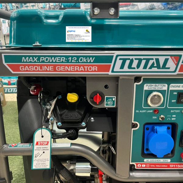 Tổ máy phát điện xăng biến tần 12kW TOTAL TP1150008