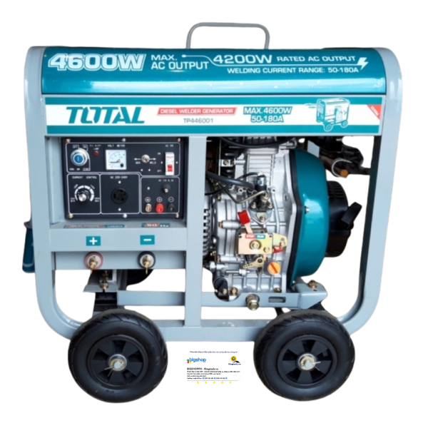 Máy phát điện dùng dầu diesel kiêm máy hàn 4.6kW/180A TOTAL TP446001