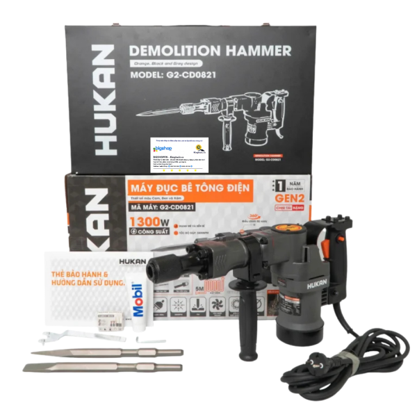 Máy đục bê tông HUKAN G2-CD0821 (GEN 2, CS 1300W)