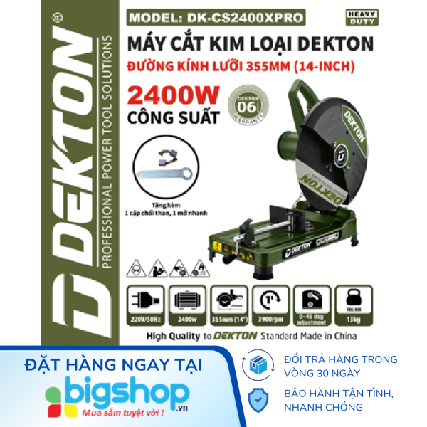 Máy cắt sắt Dekton DK-CS2400XPRO (CS 2400W, lưỡi 355mm)